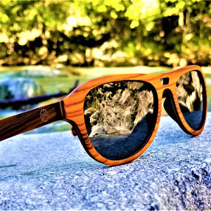 Rose Wood Sunglasses with Grey Lenses Handmade